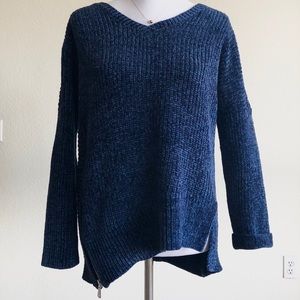 {M} Softest Oversized Chenille Side Zip Sweater